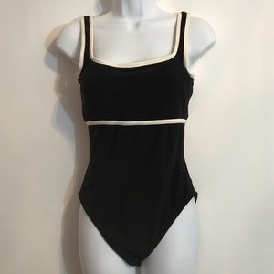 Black one piece swimsuit. Plus Size 14